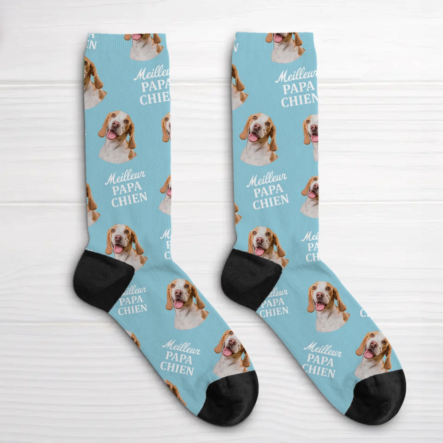 Meilleur papa chien - Chaussettes personnalisées