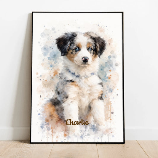Portrait Réaliste à l'Aquarelle - Poster personnalisé