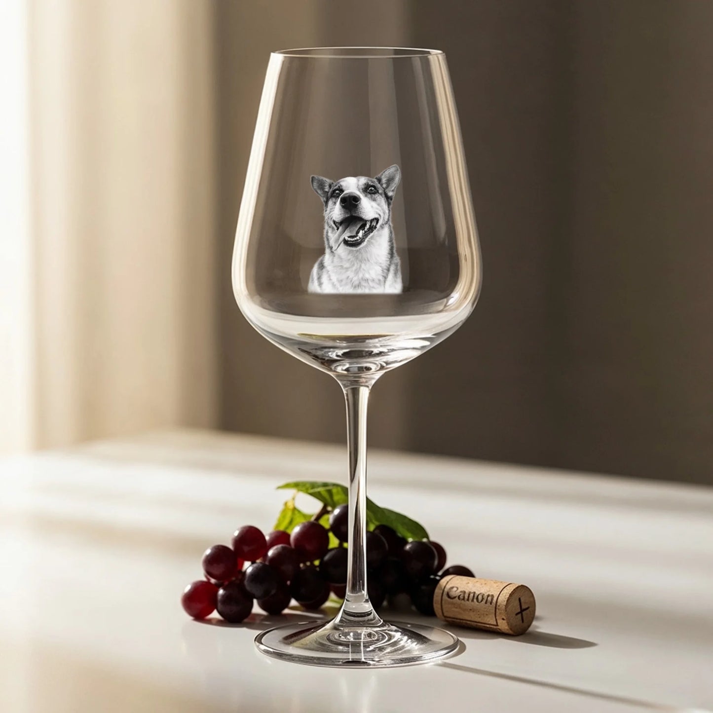 Charcoal - Verre à vin personnalisé