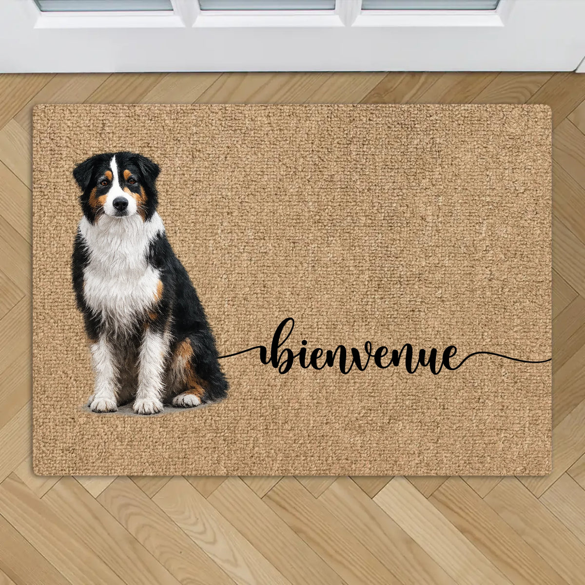 Paillasson personnalisé - Bienvenue avec portrait