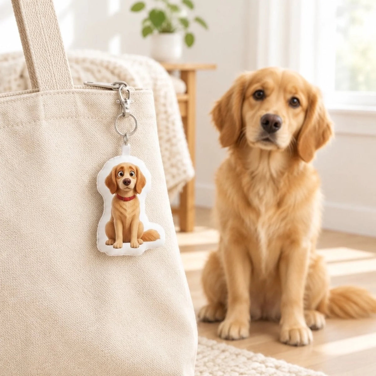 Porte-clés fantaisie personnalisé - Cartoon - en bijou de sac - Pet Printed