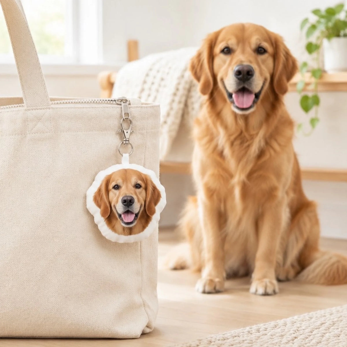 Porte-clés fantaisie personnalisé - Votre visage - en bijou de sac - Pet Printed