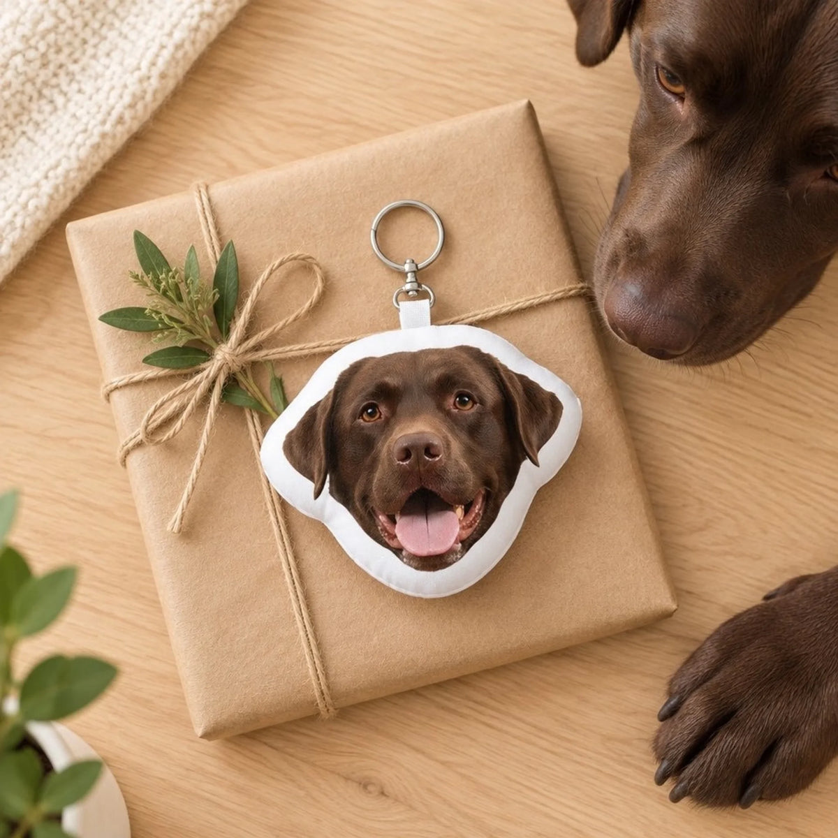 Porte-clés fantaisie personnalisé - Votre visage - en cadeau - Pet Printed